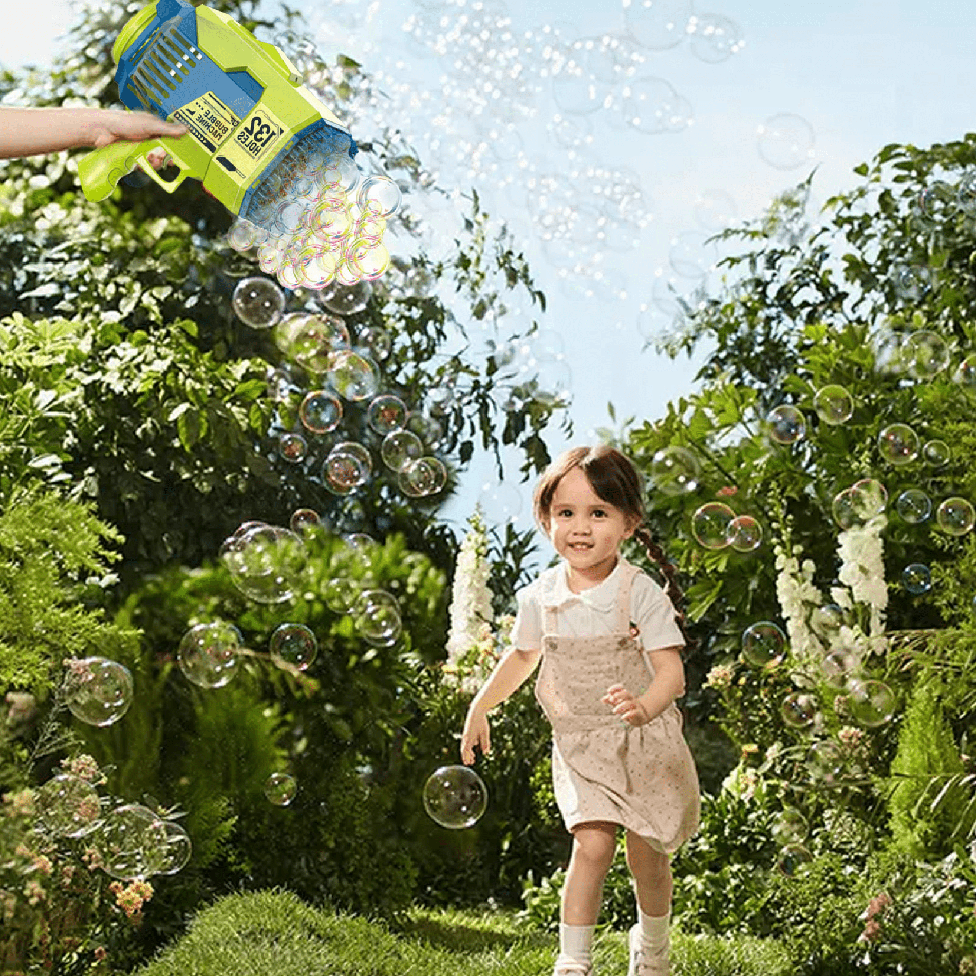 Vista 3 de Bazooka de Burbujas™ de 132 Hoyos - Color: Azul